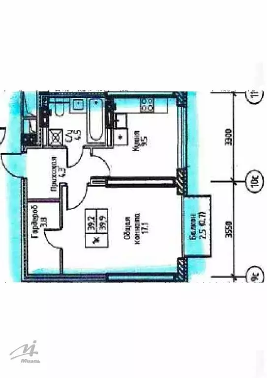 1-комнатная квартира: Барнаул, улица Сергея Семёнова, 27к2 (39.9 м) - Фото 1