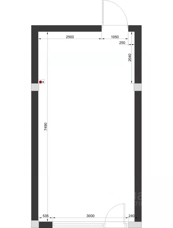 Свободной планировки кв. Кемеровская область, Кемерово ул. Ермака, 7 ... - Фото 2