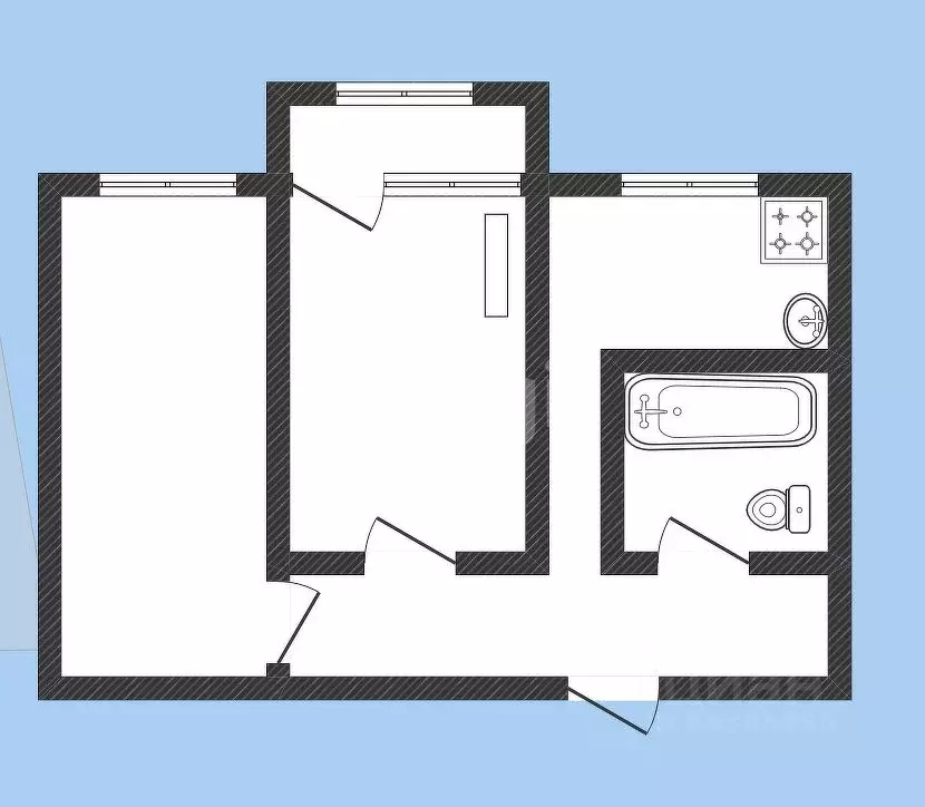 2-к кв. Алтайский край, Бийск Советская ул., 66 (42.7 м) - Фото 2