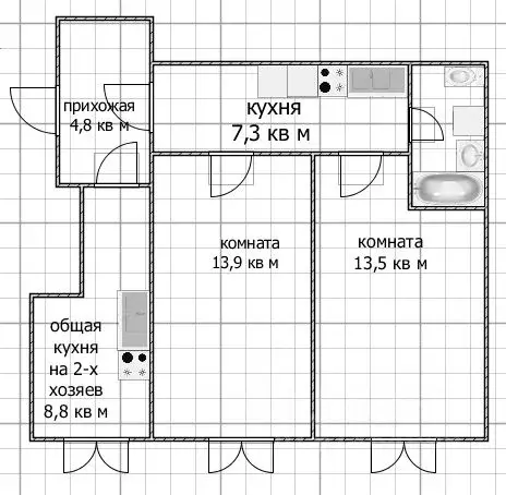 2-к кв. Башкортостан, Уфа ул. Генерала Горбатова, 7/5 (40.0 м) - Фото 1