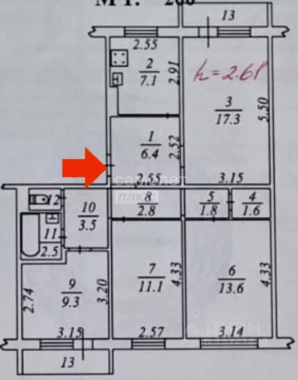 4-к кв. Ямало-Ненецкий АО, Ноябрьск ул. 8 Марта, 3 (79.9 м) - Фото 1