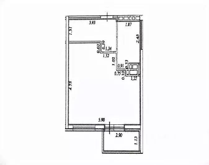 Студия Самарская область, Самара Съездовская ул., 9 (34.5 м) - Фото 2