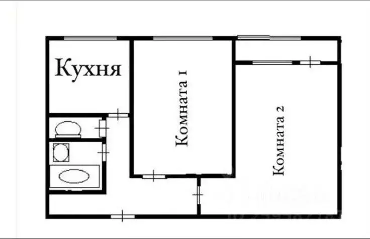 2-комнатная квартира: Москва, проезд Шокальского, 24 (46 м) - Фото 1