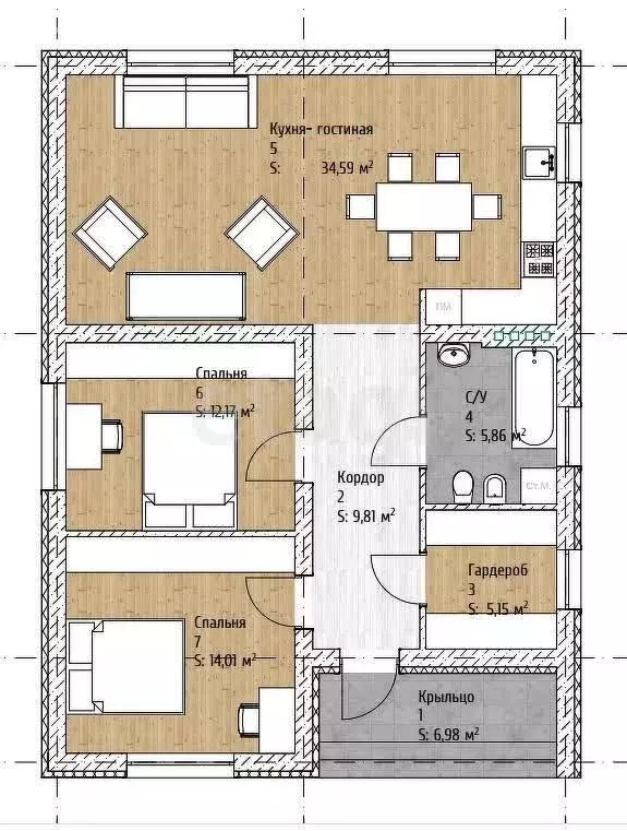 Дом в Калининградская область, Гурьевский муниципальный округ, посёлок ... - Фото 2