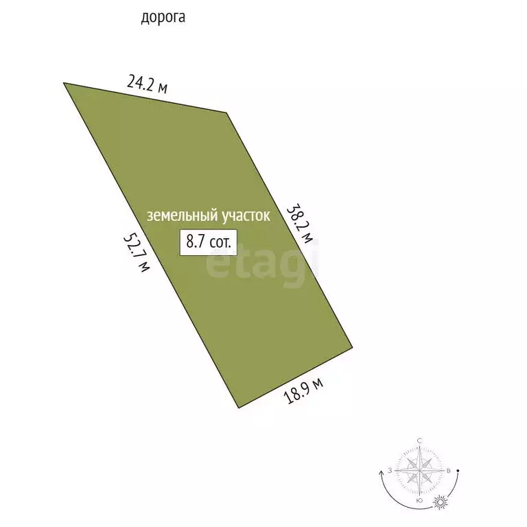 Участок в Изюмовка, Речная улица, 18 (8.66 м) - Фото 1