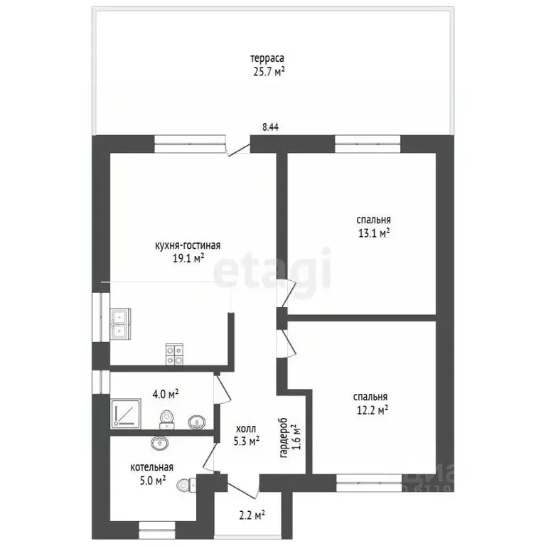 Дом в Мордовия, Лямбирский район, Берсеневское с/пос, пос. Чекаевский  ... - Фото 2