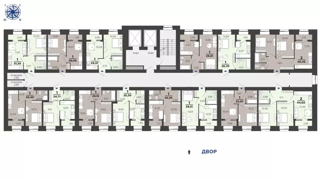 1-комнатная квартира: Семчино, Семчинская улица, 8 (25.3 м) - Фото 2