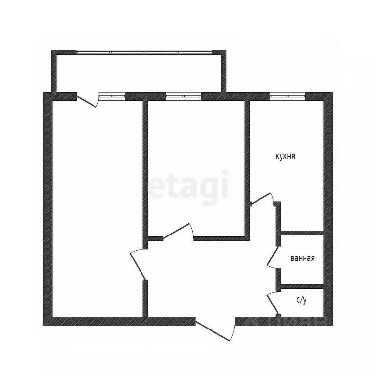 2-к кв. Белгородская область, Белгород ул. Губкина, 29 (44.0 м) - Фото 2