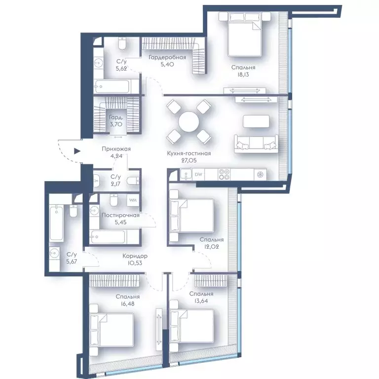 4-комнатная квартира: Москва, Краснопресненская набережная, 14с3 ... - Фото 0