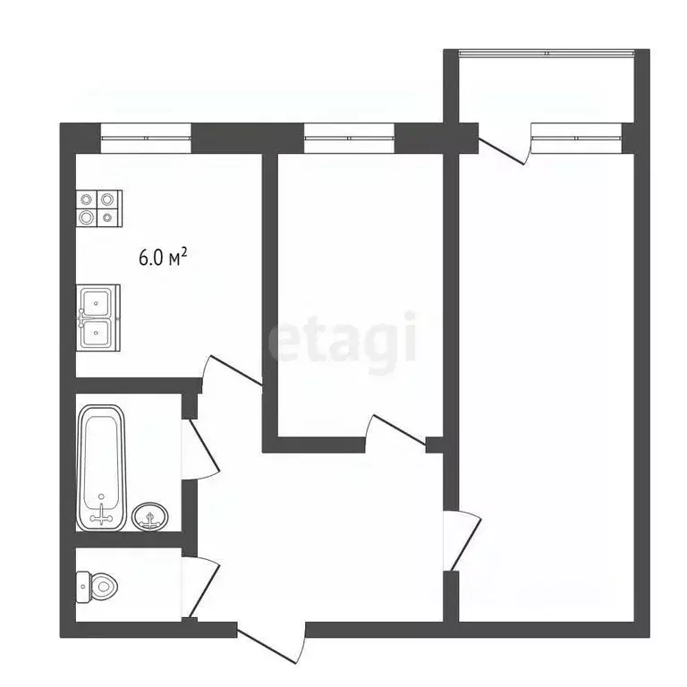 2-к кв. Нижегородская область, Выкса ул. Слепнева, 13к2 (38.4 м) - Фото 1
