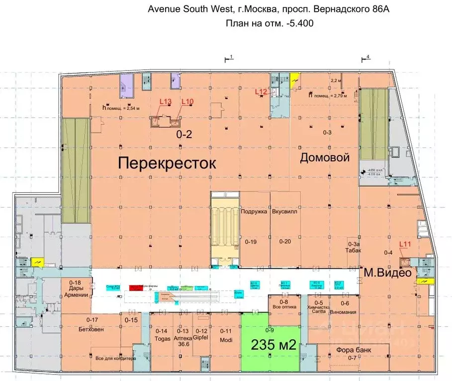 Торговая площадь в Москва просп. Вернадского, 86А (235 м) - Фото 2