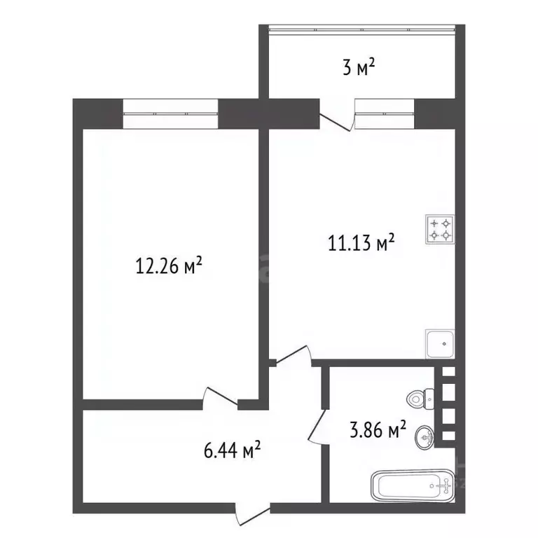 1-к кв. Иркутская область, Иркутский муниципальный округ, пос. ... - Фото 2