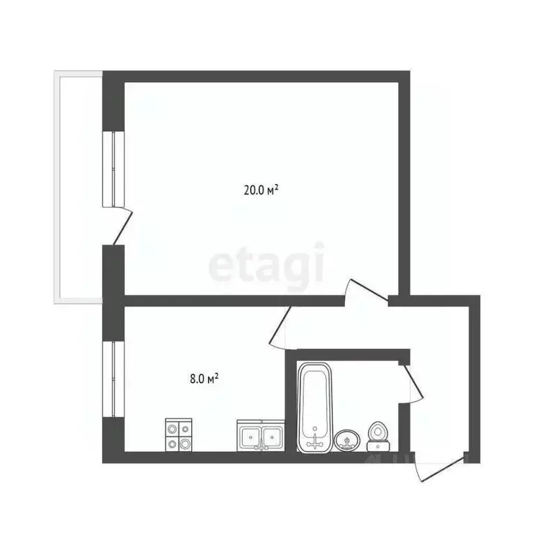 1-к кв. Севастополь Гагаринский муниципальный округ, ул. Военных ... - Фото 2