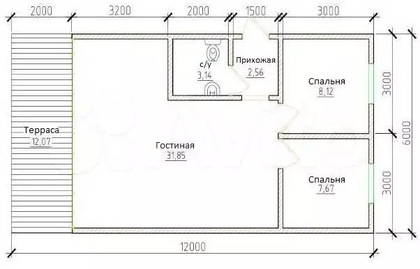 Дом 64 м на участке 12 сот. - Фото 0