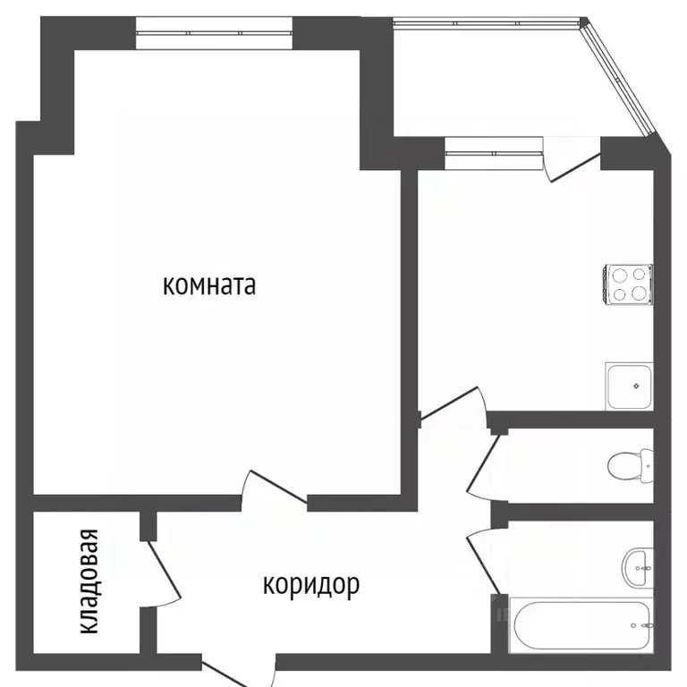 1-к кв. Ханты-Мансийский АО, Сургут ул. Профсоюзов, 40 (44.5 м) - Фото 1