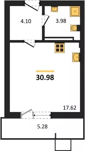 Студия Крым, Симферопольский район, Гвардейское пгт ул. Курганная ... - Фото 1