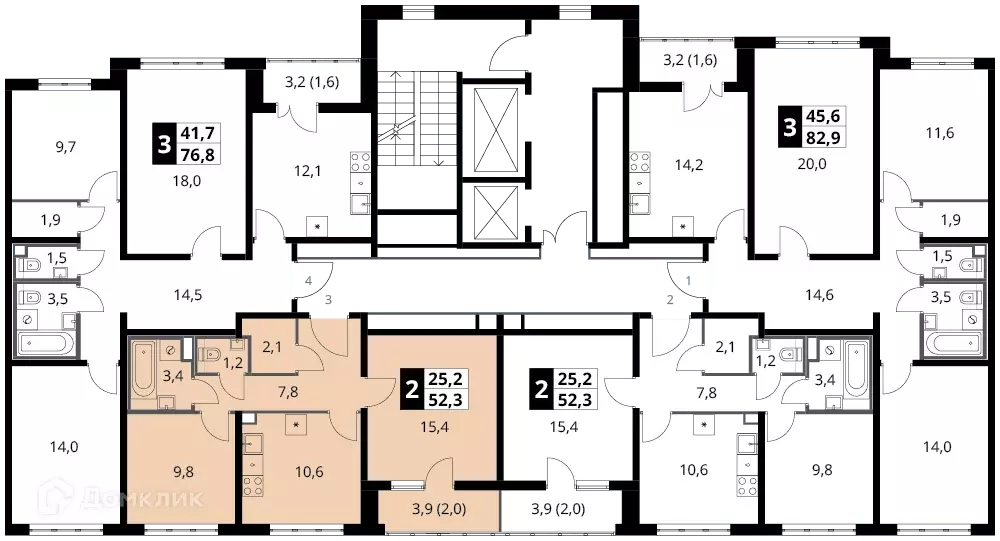 Продаётся 2-к квартира, 52.3 м - Фото 0
