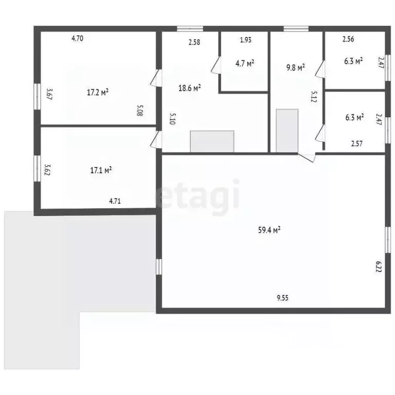 Дом в Ленинградская область, Приозерский район, Плодовское с/пос, пос. ... - Фото 2