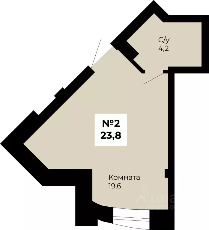 Студия Свердловская область, Сухой Лог ул. Белинского, 40 (23.8 м) - Фото 1