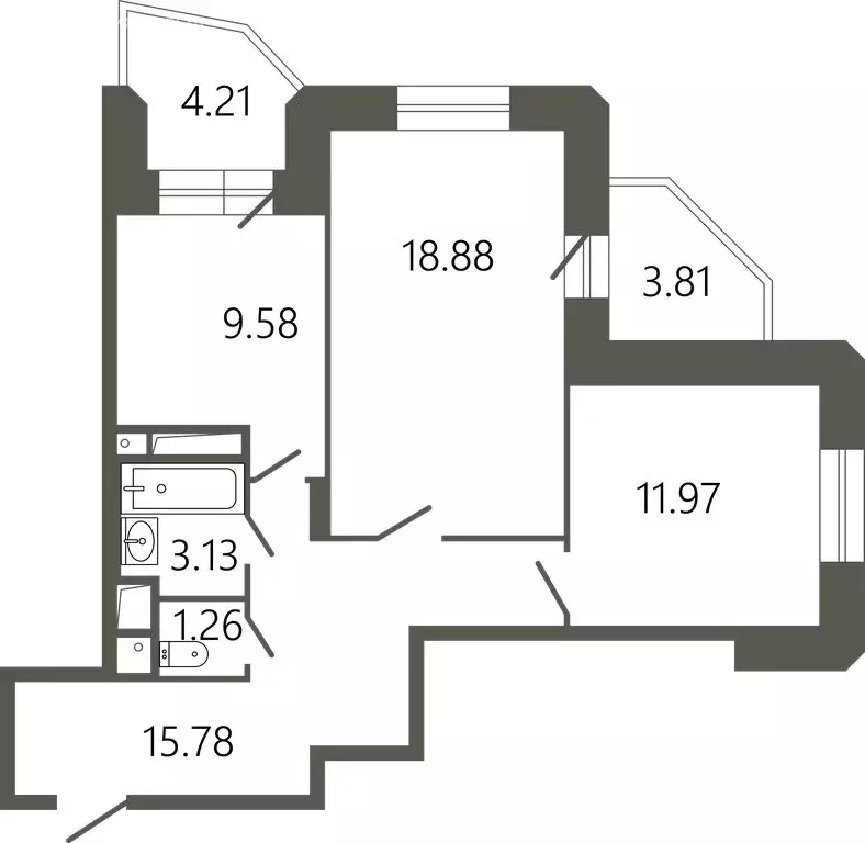 2-комнатная квартира: Подольск, микрорайон Климовск, Советская улица, ... - Фото 1