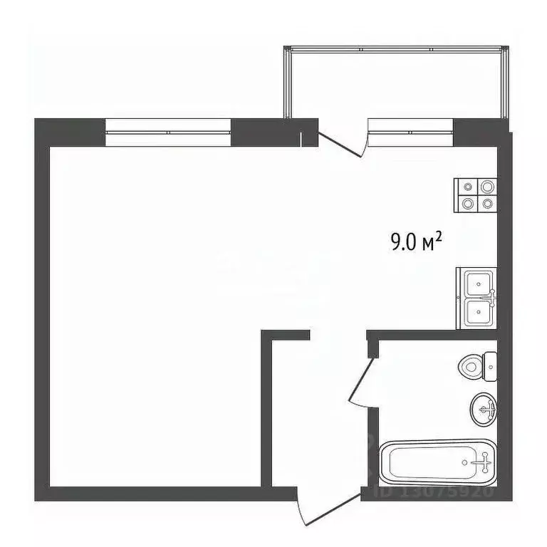 Студия Ярославская область, Ярославль ул. Зелинского, 15к2 (30.0 м) - Фото 0