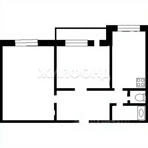 2-к кв. Кемеровская область, Кемерово Инициативная ул., 29А (51.0 м) - Фото 0