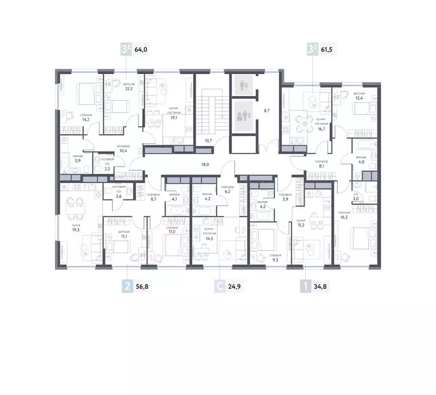 3-комнатная квартира: Москва, Тагильская улица, 2к1 (61.5 м) - Фото 2