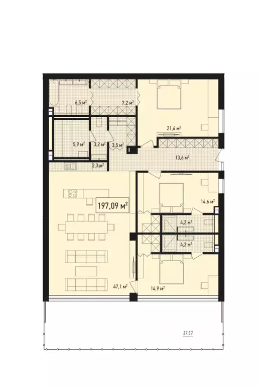 4-к кв. Крым, Алушта ул. Западная, 4к3 (201.6 м) - Фото 1