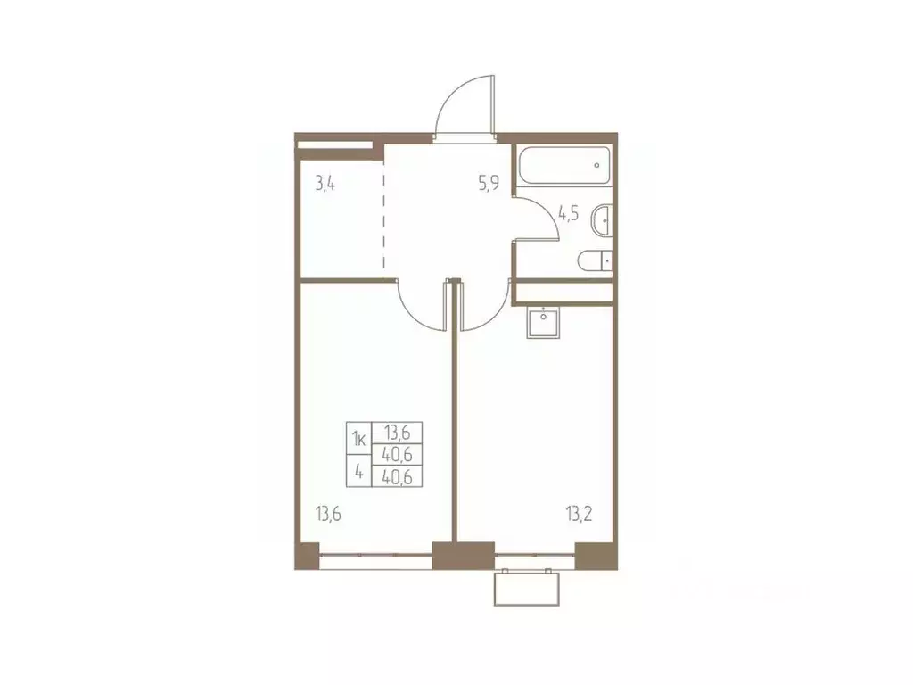 1-к кв. Московская область, Пушкино Фабрикант жилой комплекс, 1 (40.6 ... - Фото 1