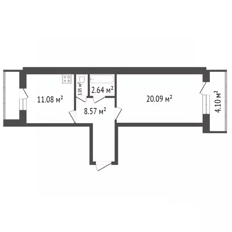 1-к кв. Красноярский край, Красноярск просп. 60 лет Образования СССР, ... - Фото 2