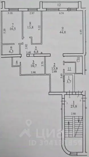 3-к кв. Архангельская область, Архангельск ул. Федота Шубина, 44к2 ... - Фото 1