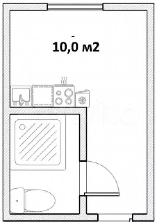 Квартира-студия, 10 м, 1/5 эт. - Фото 0