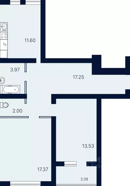2-к кв. Саратовская область, Саратов Солнечный-2 жилрайон, Сияй-город ... - Фото 1
