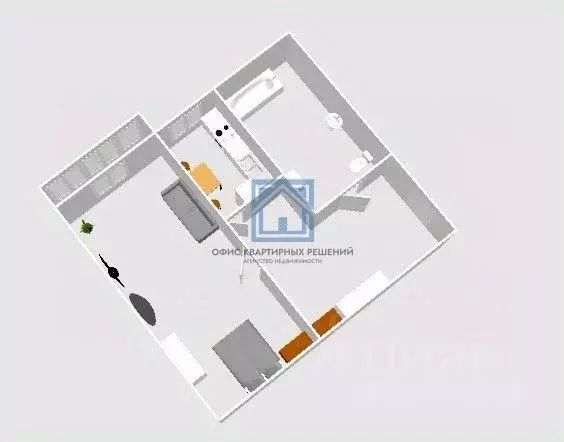1-к кв. Пензенская область, Пенза ул. Островского, 11 (30.2 м) - Фото 2