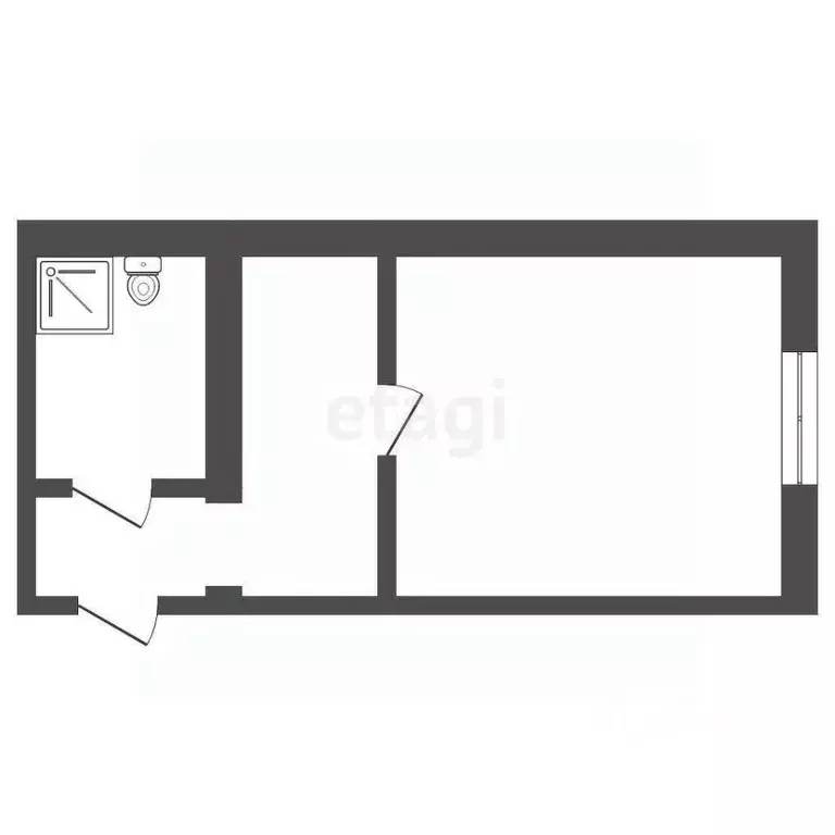 Студия Тюменская область, Тюмень Олимпийская ул., 23 (26.4 м) - Фото 2