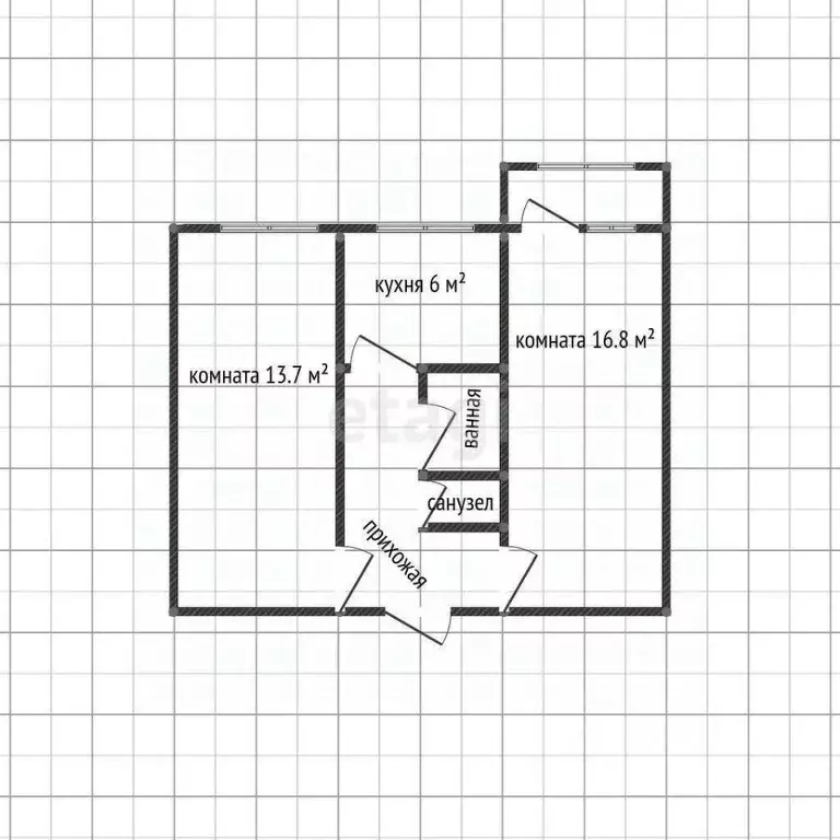 2-к кв. Адыгея, Майкоп ул. Димитрова, 11/4 (45.3 м) - Фото 1