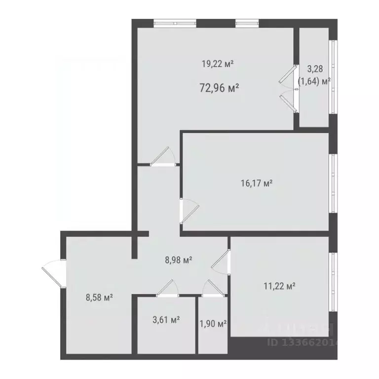 2-к кв. Сахалинская область, Южно-Сахалинск Хомутово п/р,  (71.32 м) - Фото 1