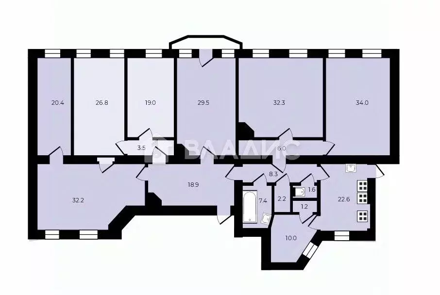 Комната Санкт-Петербург Загородный просп., 13 (62.2 м) - Фото 2