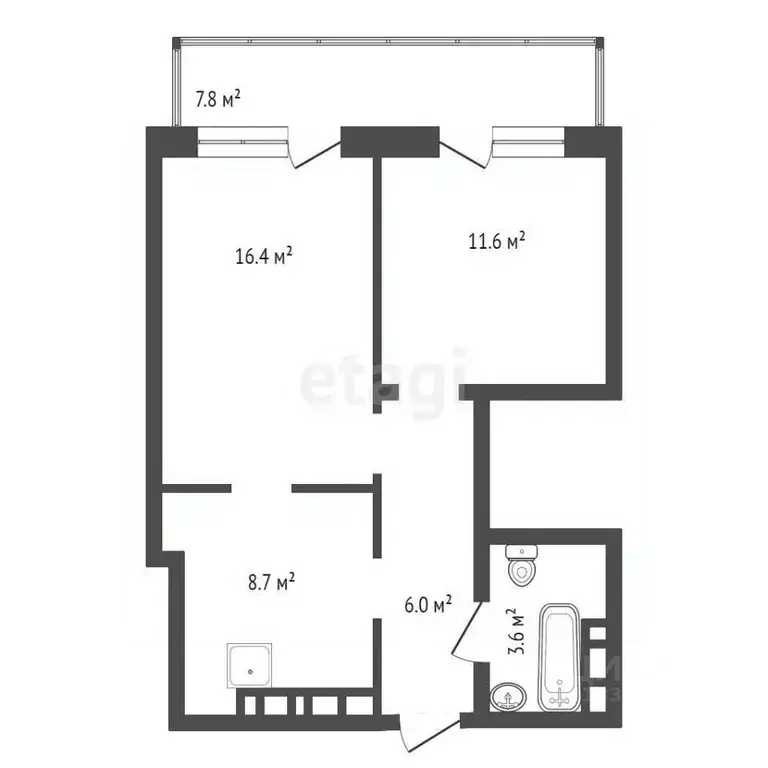 2-к кв. Красноярский край, Красноярск Лесопарковая ул., 27 (48.6 м) - Фото 1