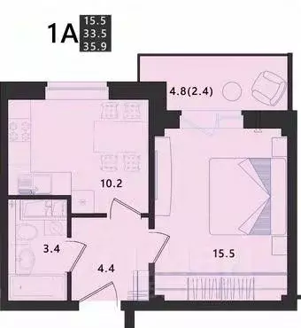 1-к кв. Псковская область, Псковский район, Завеличенская волость, д. ... - Фото 1