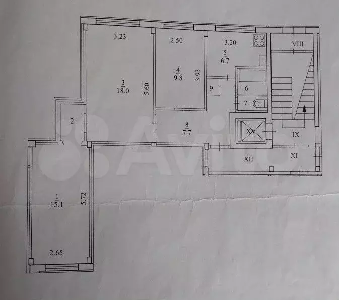 3-к. квартира, 63,2 м, 1/9 эт. - Фото 0