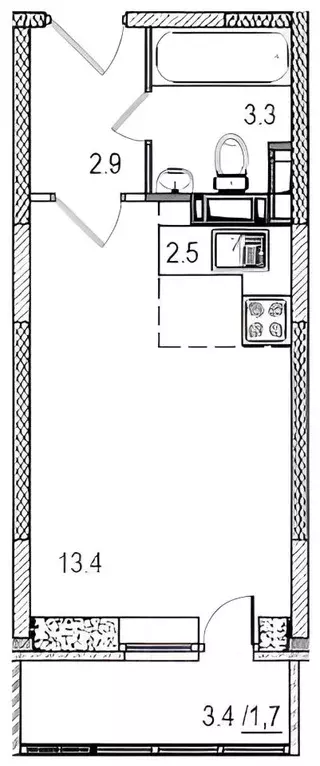 1-к кв. Московская область, Ногинск Богородский городской округ, ул. ... - Фото 2