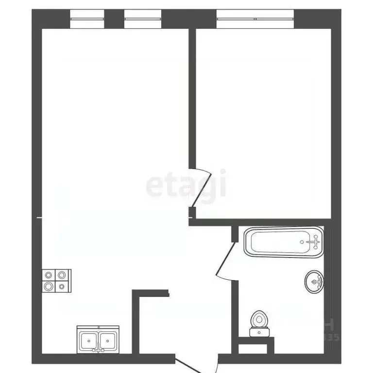 1-к кв. Москва Перовское ш., 2к3 (31.7 м) - Фото 2