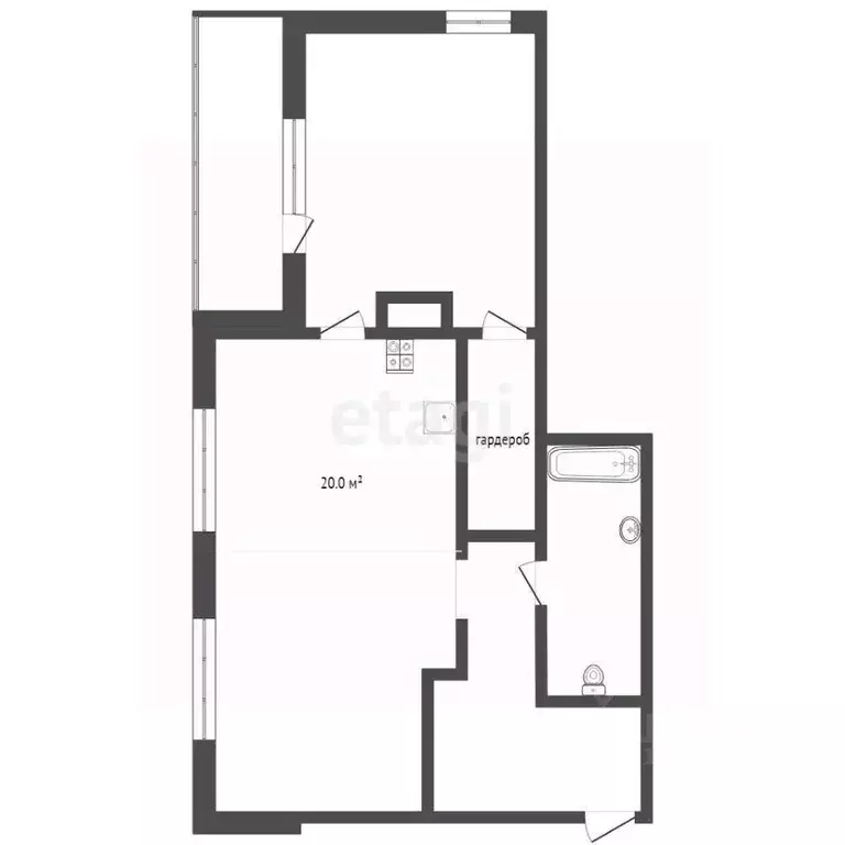 1-к кв. Тюменская область, Тюмень ул. Николая Зелинского, 5к2 (48.6 м) - Фото 1