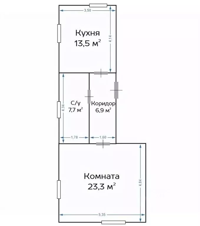 1-к кв. Москва ул. Новый Арбат, 31/12 (51.4 м) - Фото 1