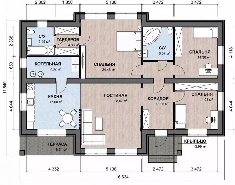 Дом в Омская область, Омский район, с. Пушкино ул. Ленского, 27 (150 ... - Фото 2