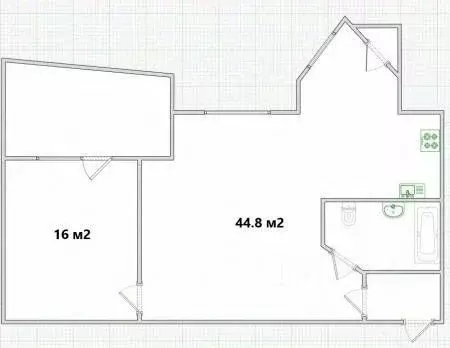 2-к кв. Омская область, Омск Городок Нефтяников мкр, ул. 4-я ... - Фото 2