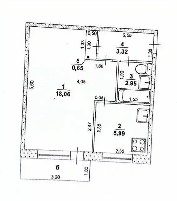 1-к кв. Ульяновская область, Ульяновск ул. Пушкарева, 66 (31.0 м) - Фото 1