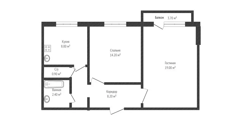 2-комнатная квартира: Энгельс, Ленинградская улица, 5 (52.7 м) - Фото 1