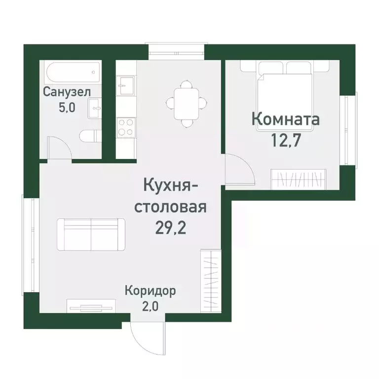1-к кв. Челябинская область, Челябинский городской округ, пос. ... - Фото 0